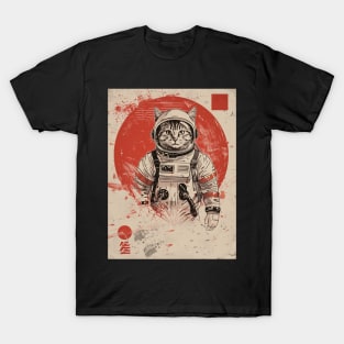 Vintage Cat Astronaut T-Shirt